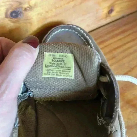 Women's Eastland Solstice slip on boat shoes in Bomber Brown Size 9M - Picture 6 of 6